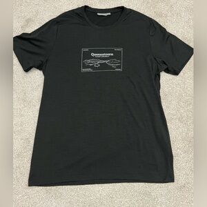 Icebreaker Tech Lite Queenstown Black Wool Tee